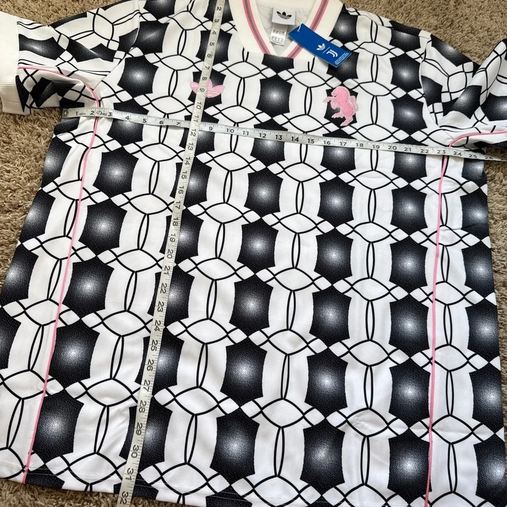 Adidas Juventus FC Originals Jersey Black White Pink JM9447 Mens XL